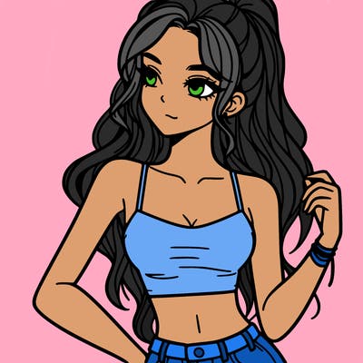 girl in crop top