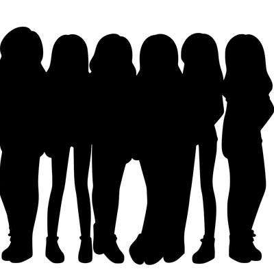 a group of girls wearing crop tops and shorts