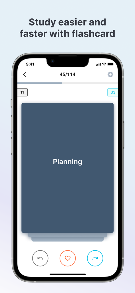 SPS Exam Simulator - SPS Exam Simulator mobile interface showing a flashcard for the Planning topic to help professionals study Scaled Professional Scrum