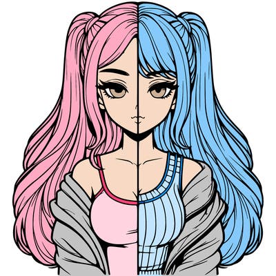 realistic girl split