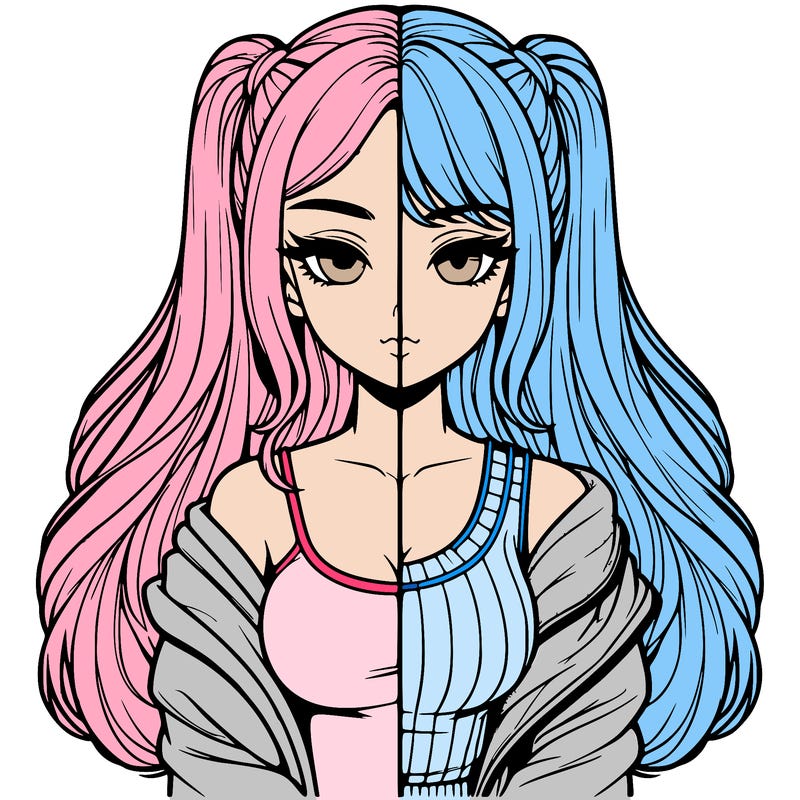 realistic girl split