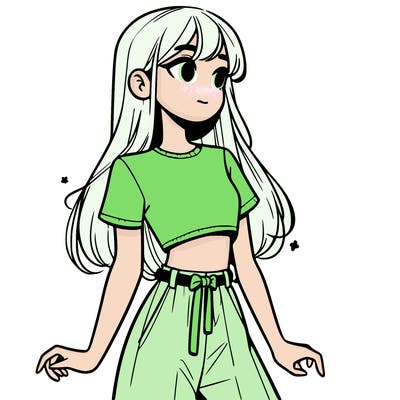 girl in a cute crop top