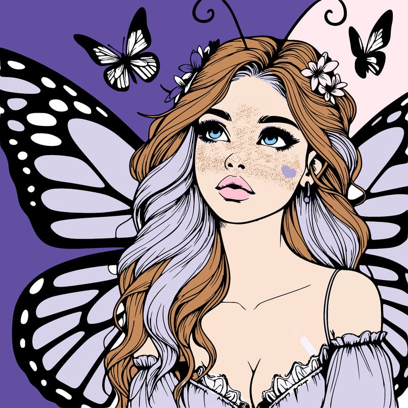 butterfly fairy realistic girl