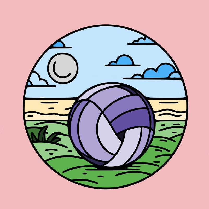 volleyball on a beach