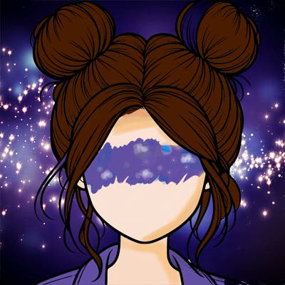 realistic girl with buns on the top of her hair