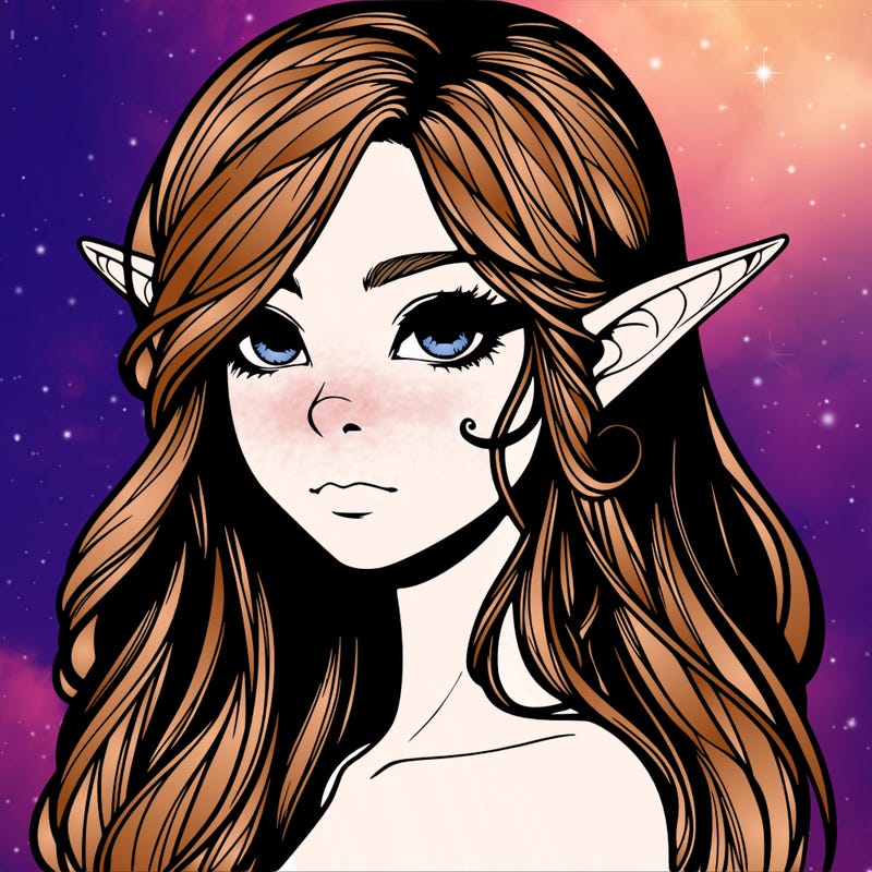 elf girl realistic dark fantasy