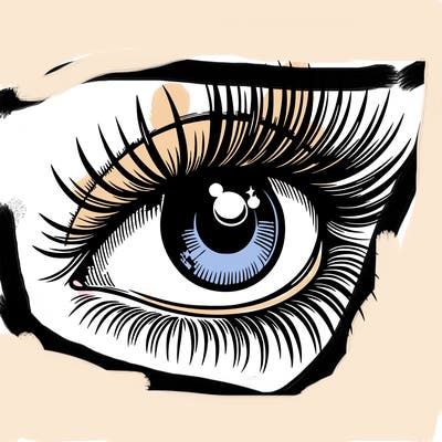 realistic eye long eylashes