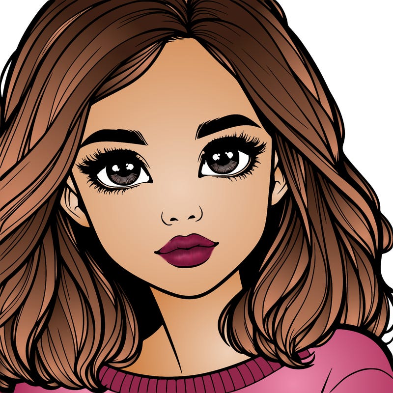 realistic girl whith cute eyes