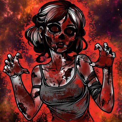 realistic zombie girl