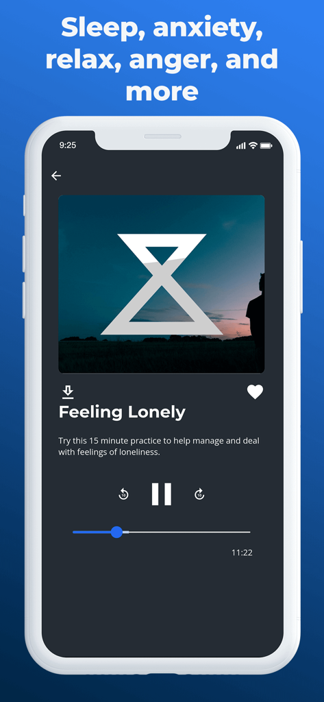 Declutter The Mind Meditation - A 15-minute guided meditation session for feeling lonely on the Declutter The Mind app player