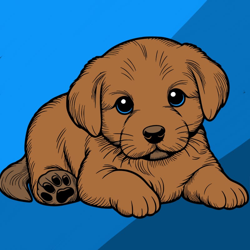 a cute realistic puppy