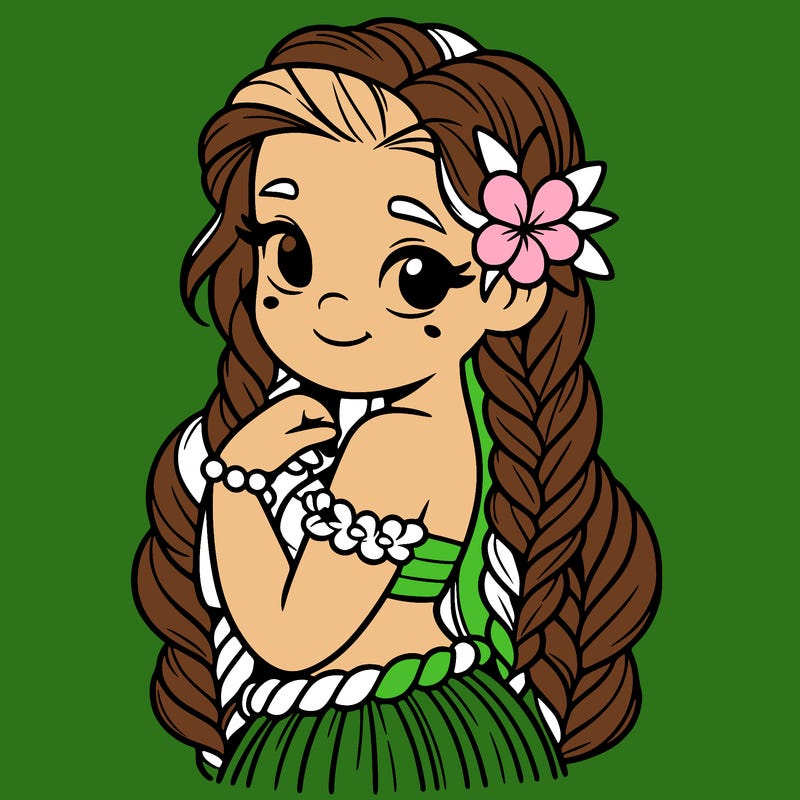 hawaiian girl with braids