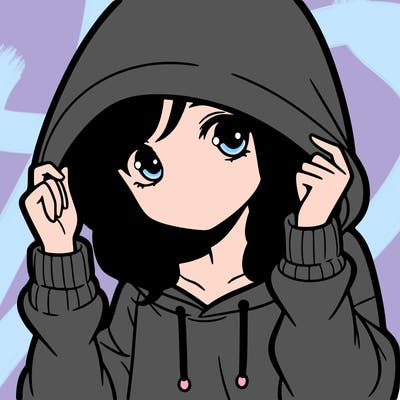 girl with hoodie