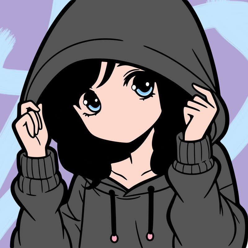 girl with hoodie