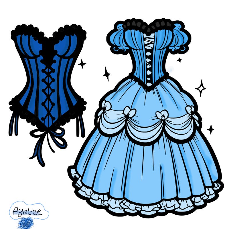 corset and big dress