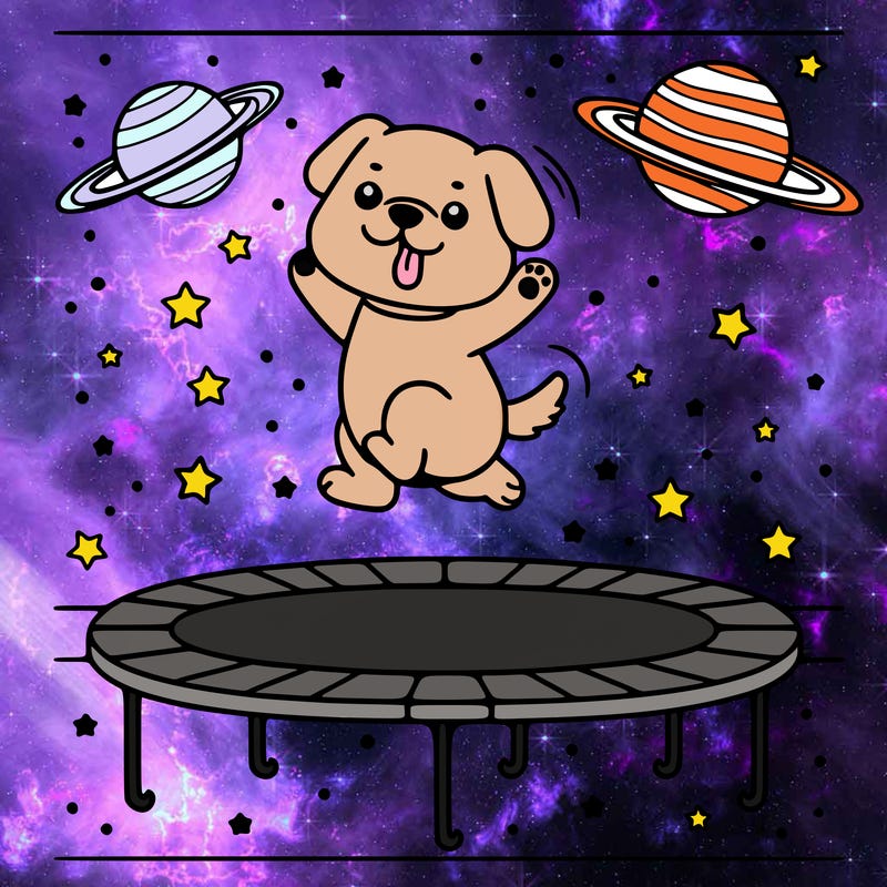 trampoline dog space.