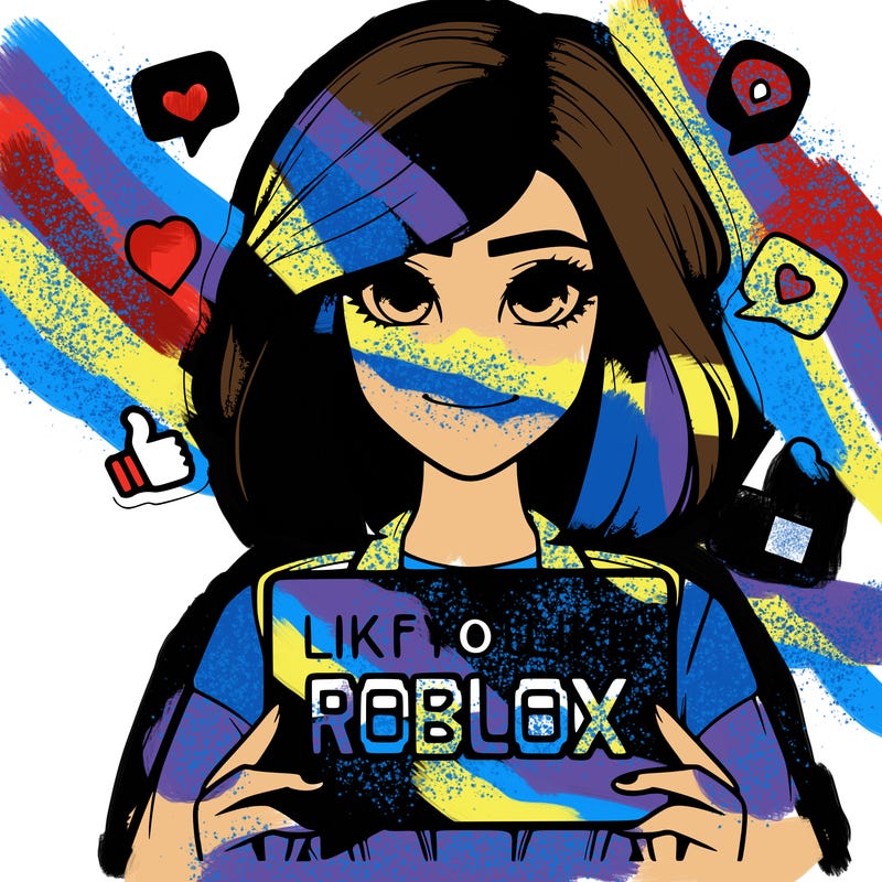 realistic girl saying like if you like roblox