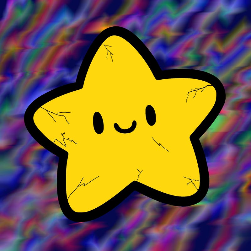 one star in the sky without a face