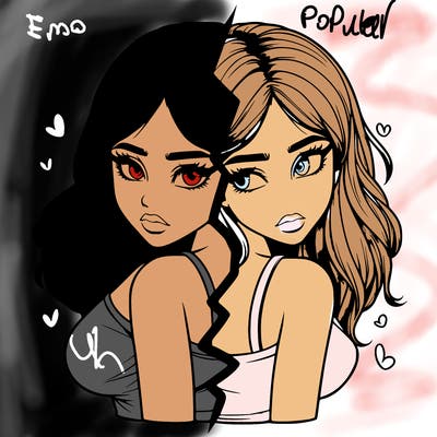 realistic girl split