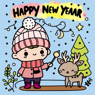 message "happy new year"