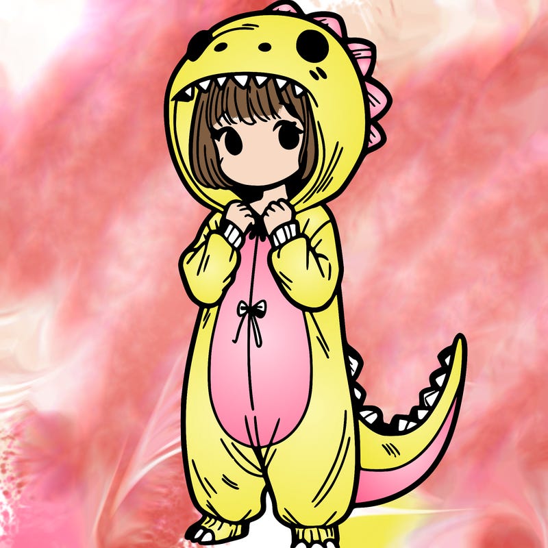 dino onesies on girl