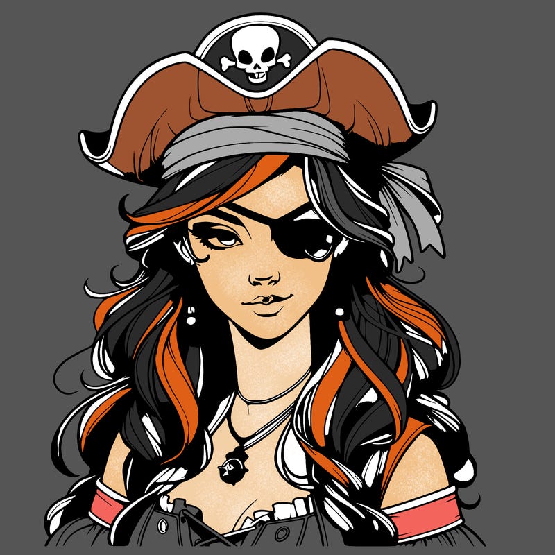 realistic pirate that’s a girl