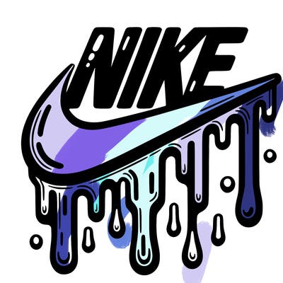 dripping nike logo