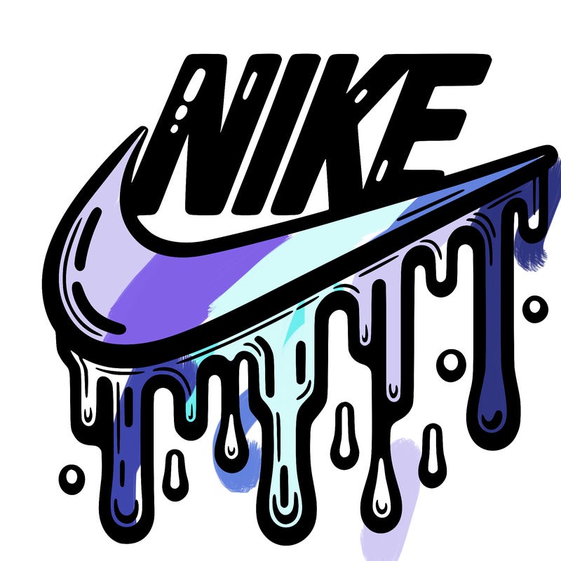 dripping nike logo