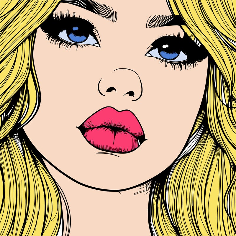 really realistic girl with lips