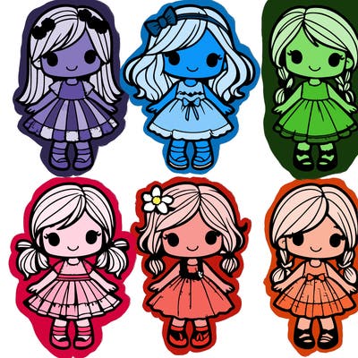 4 girls both wearing dresses