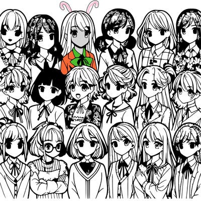 many manga girls