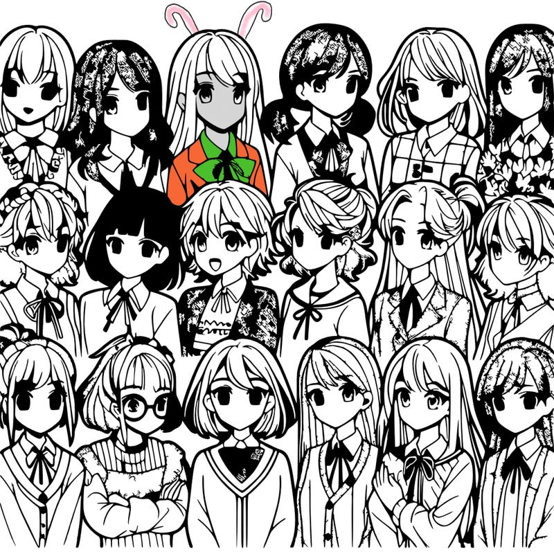 many manga girls