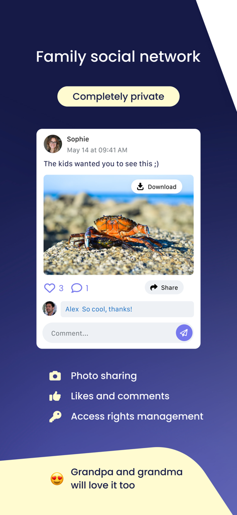 Shared, the Family Organizer - Privater Familien-Feed in der Shared-App für sicheres Teilen von Fotos und Kommunikation