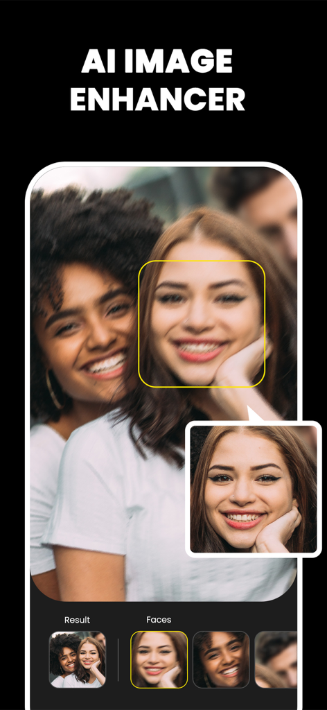 Unblur Clear Image·Enhancer AI - AI photo enhancer app screen showing face unblur and restoration features