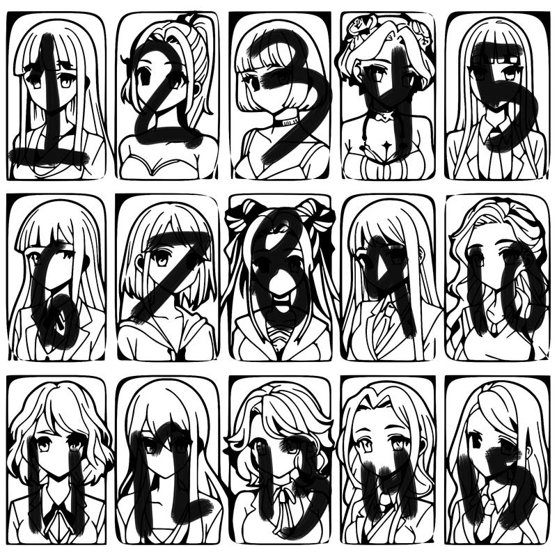 girls that look diffrent anime