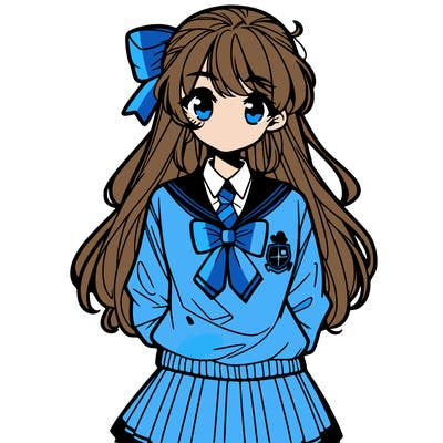preppy anime girl