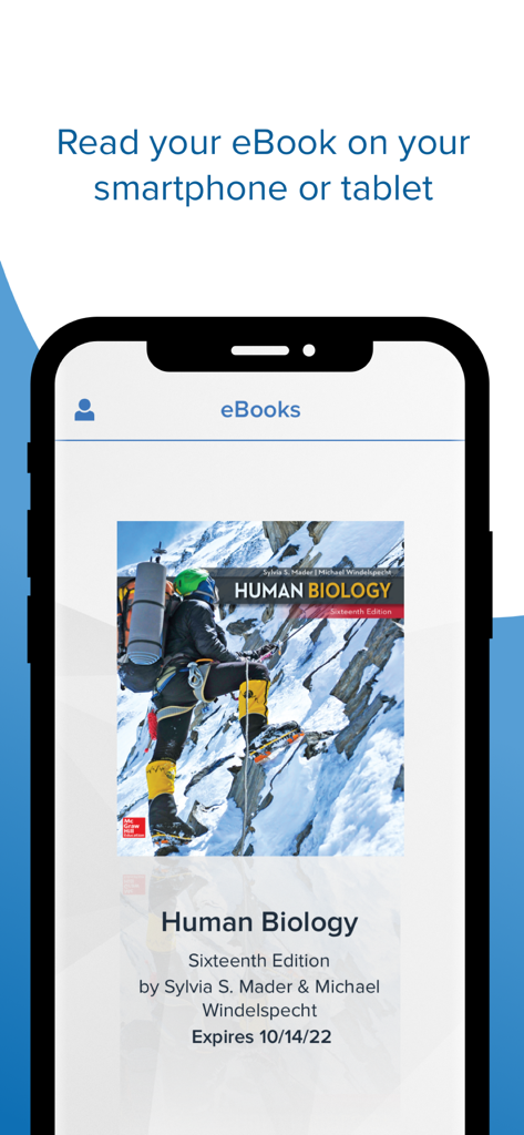 Die ReadAnywhere-App zeigt das Cover eines eBooks auf einem Smartphone-Bildschirm an.