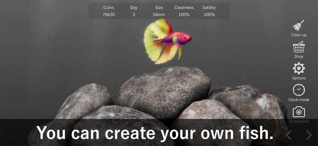 Bettarium - Betta Fish Tank - Customizable 3D betta fish swimming in a virtual tank