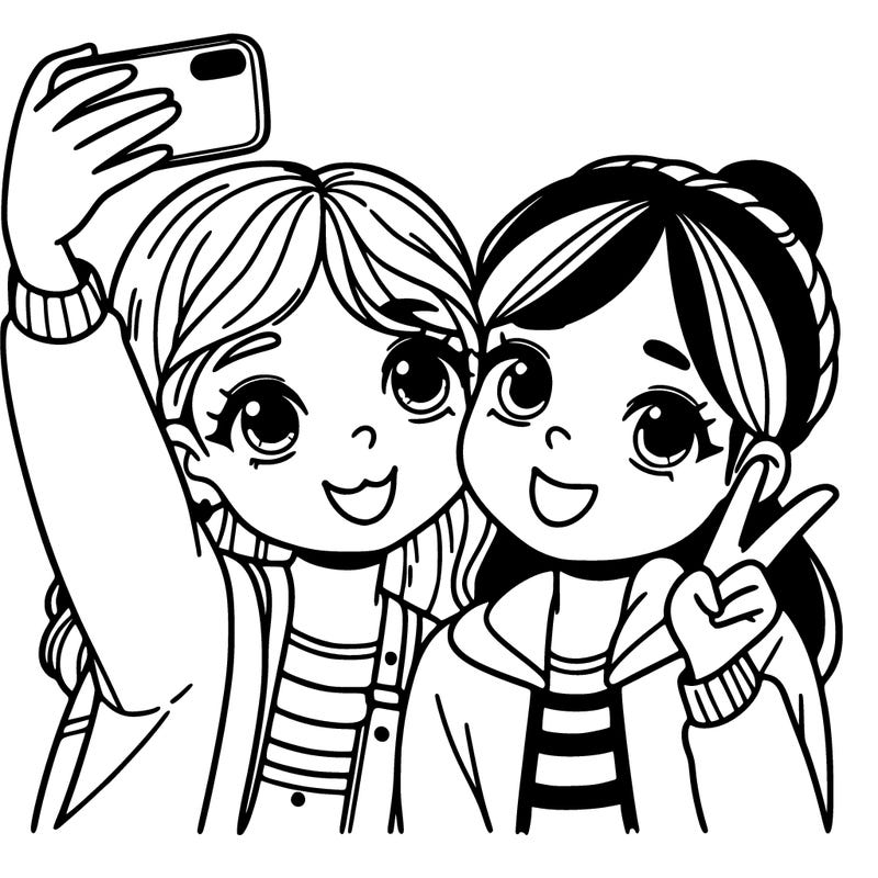 two best friends taking a selfie