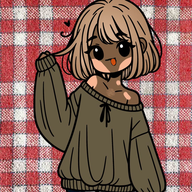 girl in baggy sweater hanging off her shoulder