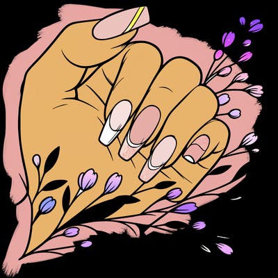 nails with french tip