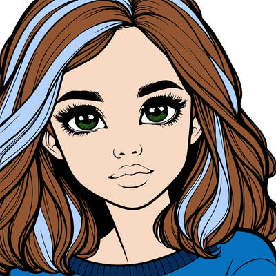 realistic girl whith cute eyes