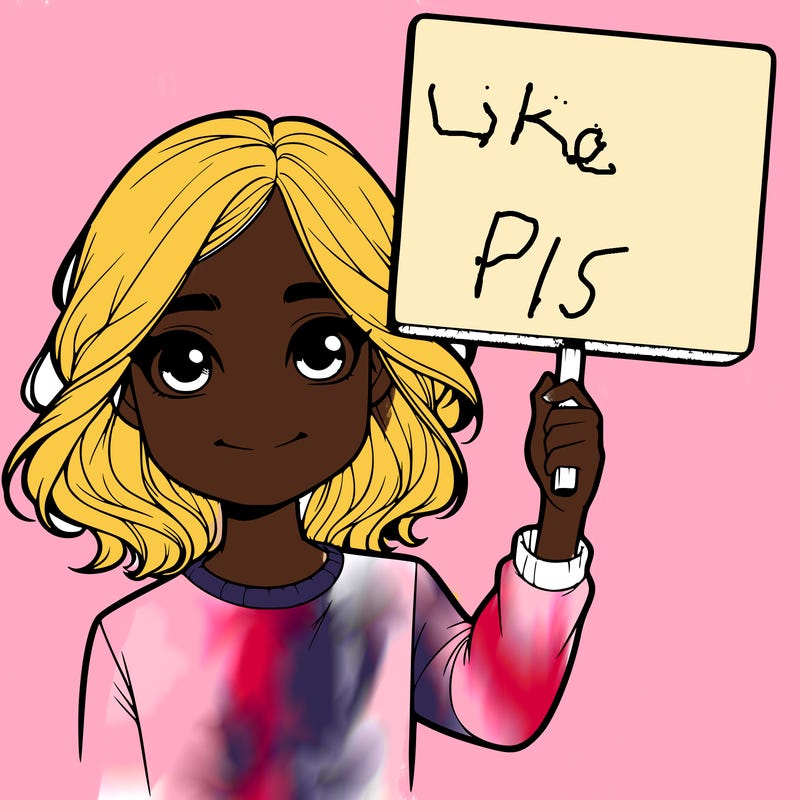 realistic girl holding up a sign