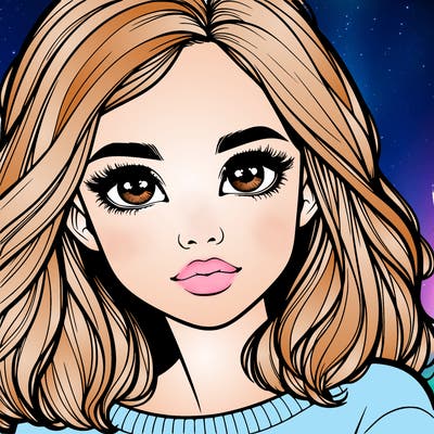 realistic girl whith cute eyes