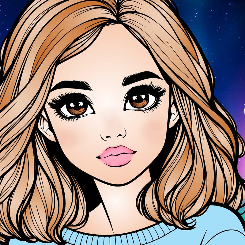 realistic girl whith cute eyes