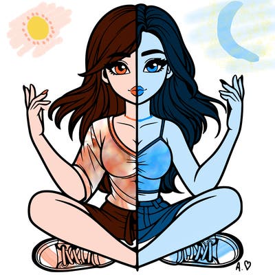 realistic girl split