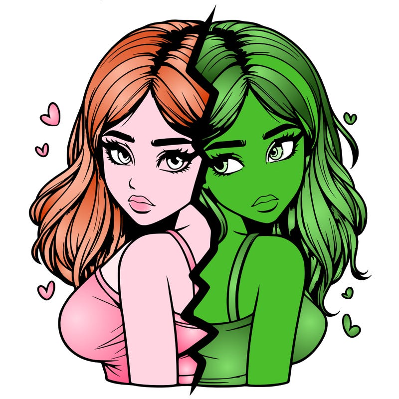 realistic girl split