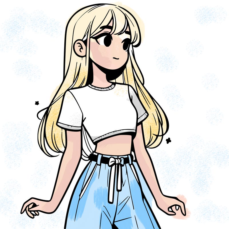 girl in a cute crop top