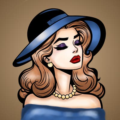 pop art style woman