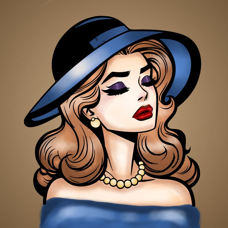 pop art style woman